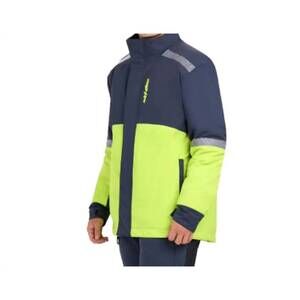 NEW SKI-DOO men's vasa polar fleece warm ski jacket coat in navy and neon green